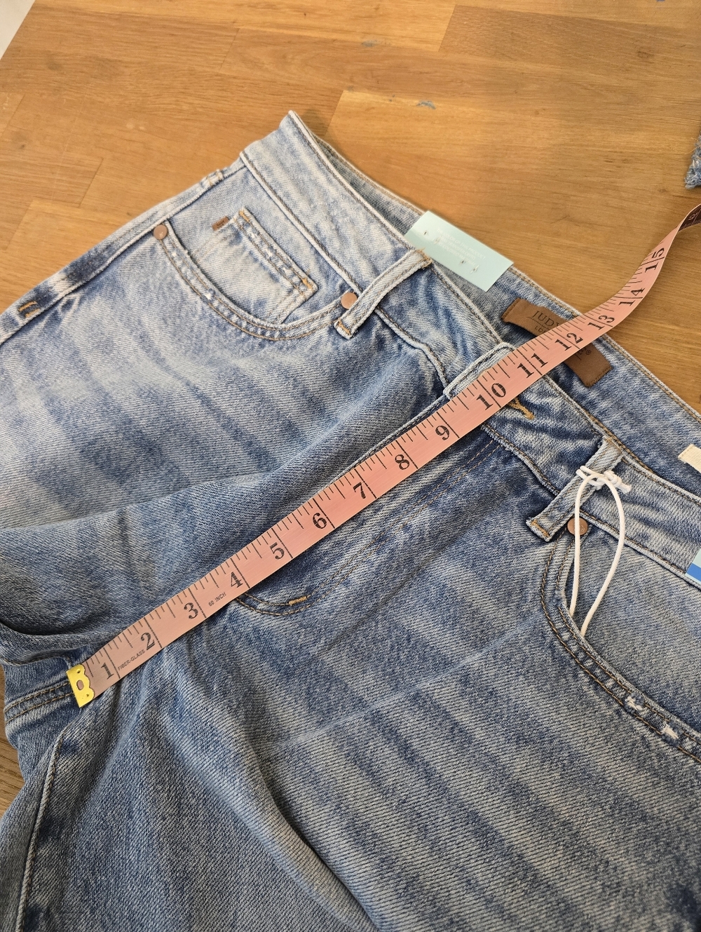 Judy Blue Mid Rise Rigid Magic Destroy Straight 14W Denim Jeans 881060 - Picture 13 of 16